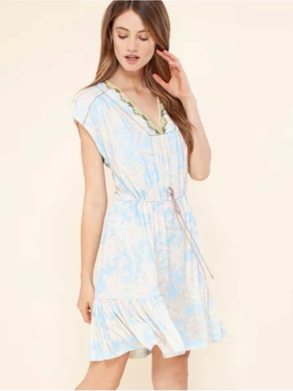 Hale Bob Floral Embellished Mini Dress – Women’s Size Small